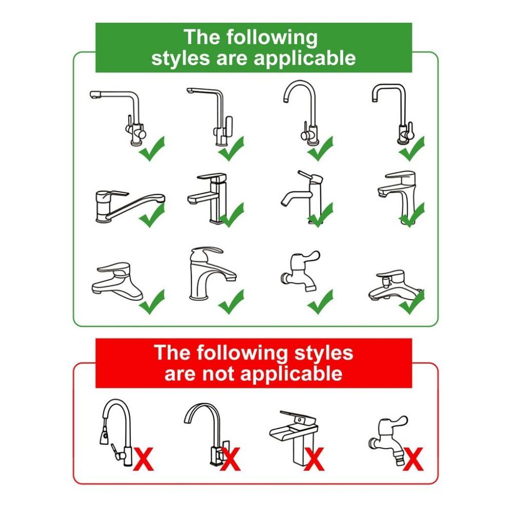 Uniwersalna głowica natryskowa Kran 1440° do baterii przedłużających, aeratora, dyszy Barboter, dźwigu kuchennego, ręki umywalkowej do umywalki