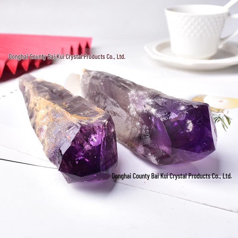 Natural Amethyst Raw Crystal Point Display Piece Ornament