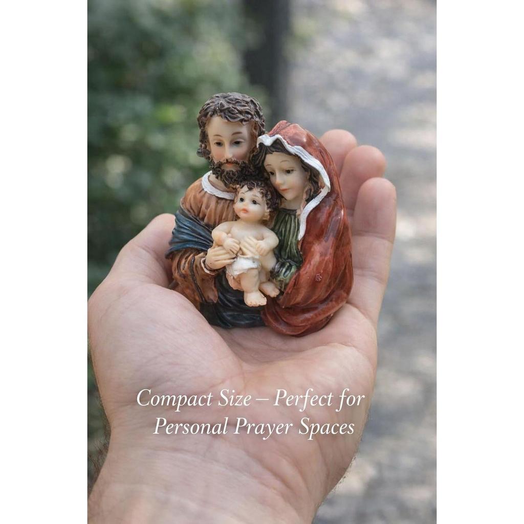 Krippen Heilige Familie Idol | Baby Jesus, Maria & Josef Weihnachtsgebet Statue, Weihnachtsdeko Ausstellungsstück, Auto Armaturenbrett Gott Idol & Christliches Geschenk