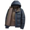 Winter Men's Casual Loose Cotton Jacket, Fleece Lined Padded Warm Keeping Lining, Fashionable Hooded Cotton Jacket