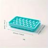 Ice Cube Tray, Ice Cube Maker Polish Glossy  Dustproof 33 Grids Round Shape for Home Kitchen (Ball 33 Grid-Blue)