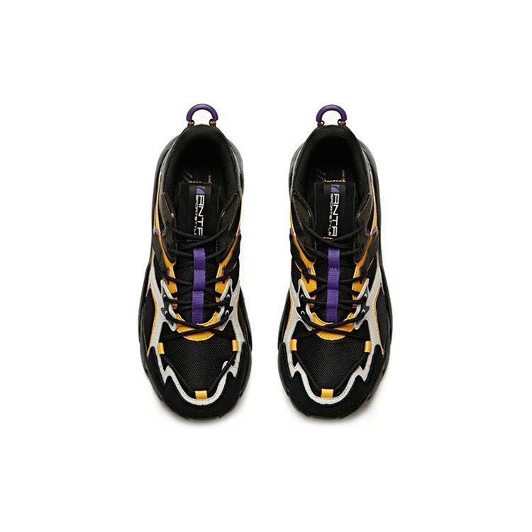 Anta Comfortable Shock Absorption Balance Lightweight Low Top Running Shoes Men Sneakers Black Purple 91945535-3