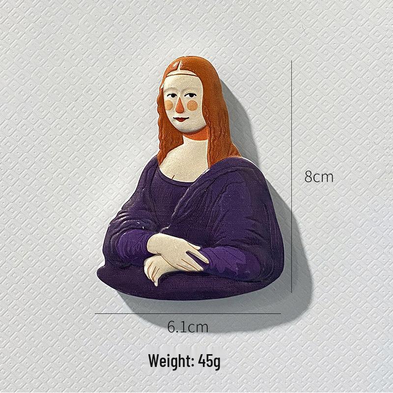 Dreidimensionaler Van Gogh Harz Kühlschrankmagnet Fotorahmen mit Ölgemälde-Design