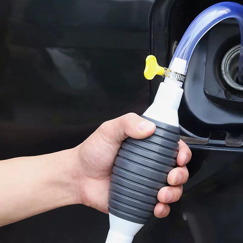 3FT Manual Hand Liquid Oil Petrol Water Fuel Siphon Pump Transfer Pipe Hose Tool Versatile for Garage Aquarium