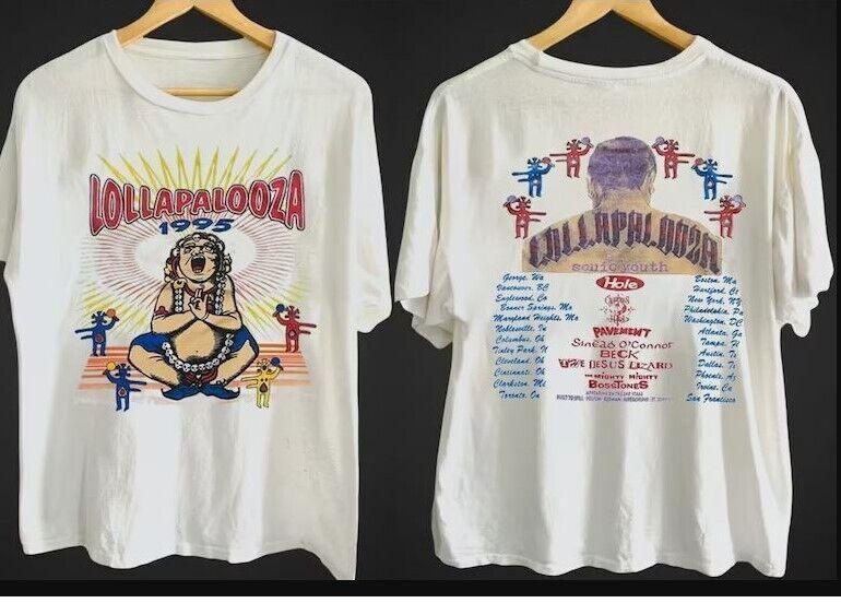 Lollapalooza TShirt Vintage 1995 Lollapalooza Music Festival TShirt Allsizes Unisex T-Shirt XXL