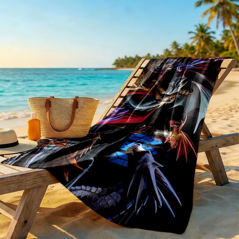 Gothic Style Beach Towel High Absorbency & Quick-Dry Comfortable Lightweight Perfect for Traveling Yoga Camping and Swimming