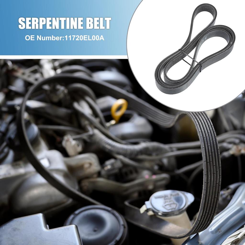Car Serpentine Belt V-Ribbed Belt No.11720EL00A for Nissan Versa 1.8L 2007-2012