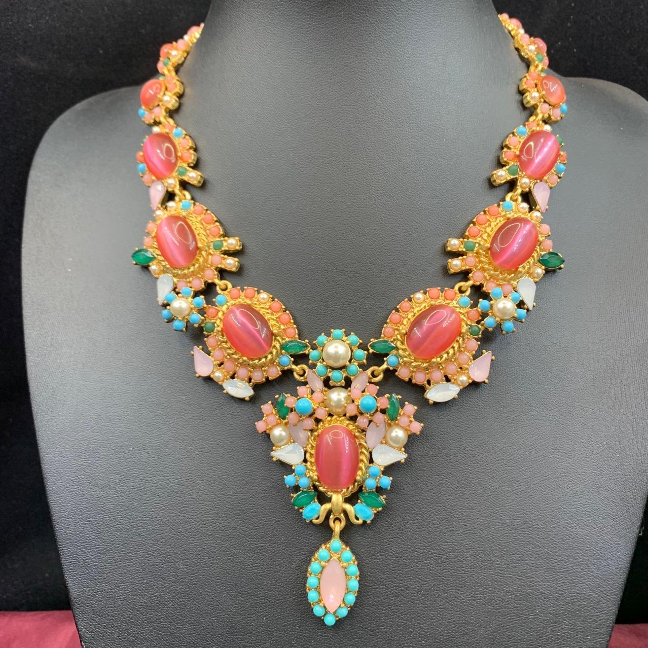 High-End Fashion Rhinestone Exaggerated Collarbone Chain Big Brand Elegant Personality Necklace Jewelry