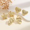 Retro Minimalist Starfish Heart 3-Piece Earring Set – Versatile Fashion CCB Hollow Design