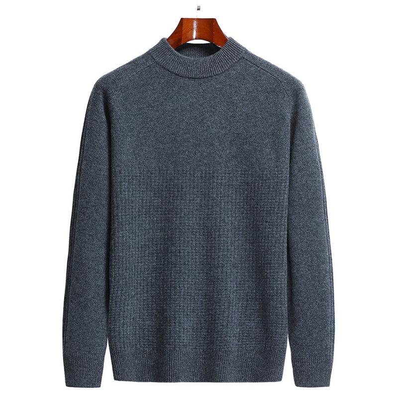 Herbst und Winter Herrenpullover mit halbhohem Kragen, leuchtender Hemdpullover, neuer Herrenpullover von Tide