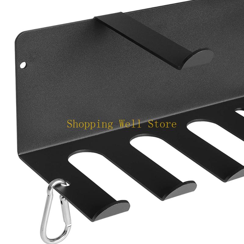 KX4B Wall Mounted Fitness Unit Stainless Steel Storage Frame for Resistance Bands Training Mats Workout Equipment