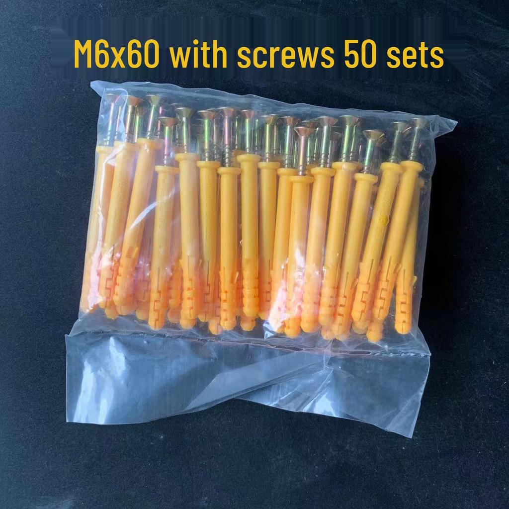 M6 Plastic Expansion Tubes & Wall Plugs for Self-Tapping Screws (6mm & 8mm)