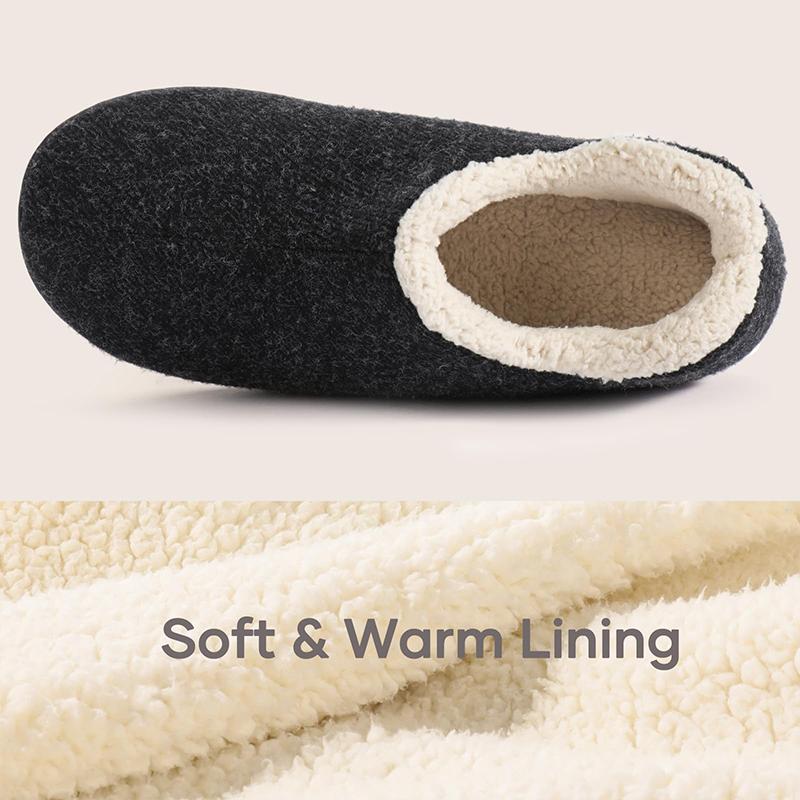 Fashion Smile Women's Indoor Loafer House Slippers with Memory Foam Winter Ladies with Non-Slip Soft Rubber Sole Closed Back House Shoes