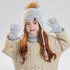 Windproof Toddler Bonnet Plush Beanies Hat Fashion Pompom Knitted Hats  Outdoor