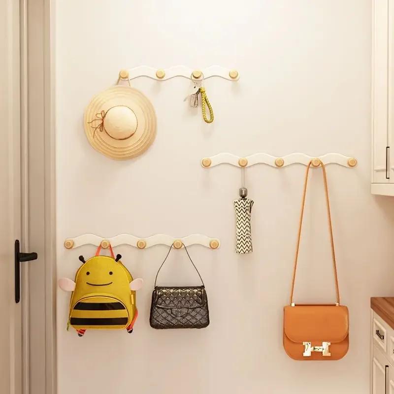 Nordischer hängender Kleiderhaken Einfaches Lagerregal Eingangsbereich Wand Garderobenhaken Schrank Schlafzimmer Schrank Küchenhalter Organizer