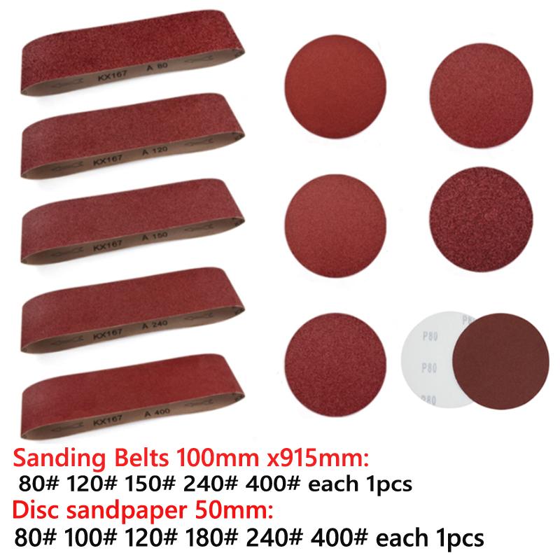 Sanding Belts/Disc Sanding Polishing Paper 40-1000 Grit Assortment Metal Grinding Aluminium Bands Polisher Oxide Sander