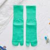 Colorful Cotton Split-Toe Socks: Japanese-Style Mid-Calf Toe Socks for Women, Perfect for All Seasons and Flip-Flops