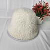 Needle Bucket Hat Female Tide Autumn and Winter Solid Color Versatile Sweet Wool Knitted Warm Bucket Hat Fashionable Foreign Style