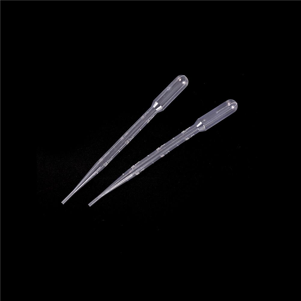 100Pcs 3Ml Transparent Pipettes Disposable Safe Dropper Graduated Pipettes