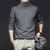 Men's Anti-Static Liquid Ammonia Mercerized Cotton Mid-Neck Turtleneck Base Layer - Autumn/Winter Long-Sleeve Top.