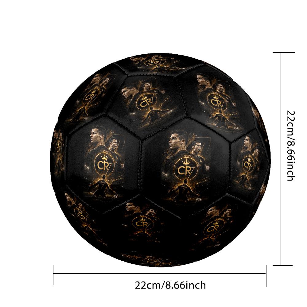 Ronaldo's Portugal Legacy Size 5 Soccer Ball Machine Sewn Indoor/Outdoor Training and Matches Ideal for Soccer Enthusiasts