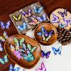 56 Colorful Butterfly Transparent Pet Stickers Hand Account Materials Beautifully Decorated Natural Animal Stickers