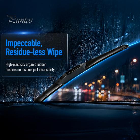 Sun And Rain Resistant Wipers 2Pcs Wiper Blades Set for Nissan Qashqai J12 2021-2024, 17/26 Car Front Window Cleaning Inch Wipers, Beamless