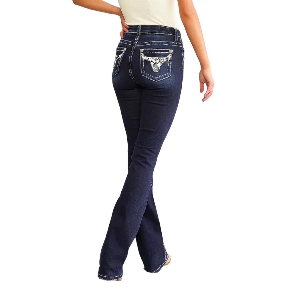 Women's Denim Classic Versatile High Waist Fashionable Trousers