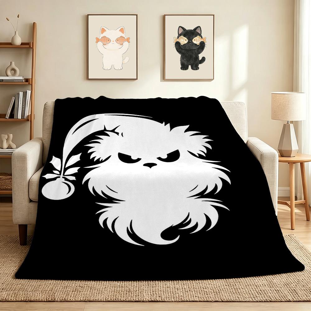 Christmas Grump Flannel Blanket Throw Blanket Soft Warm Sofa Bed Camping Home Decor Unique Christmas Gift C9211474