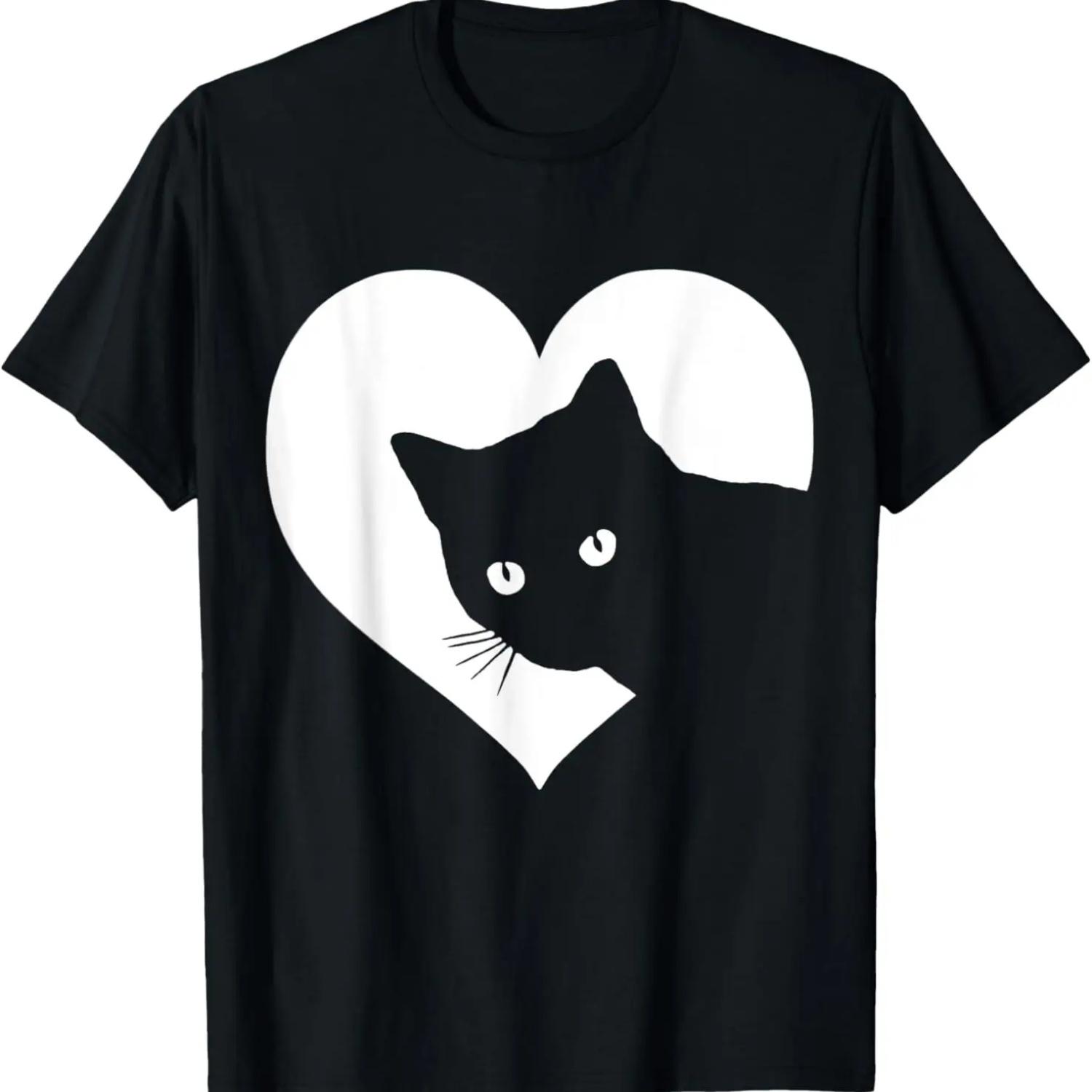 

Cat Lover T-Shirt Who Loves Cats Funny Gift for Women Girls T-Shirt S чёрный