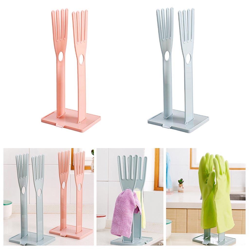 Plastic Household Gloves, Drying Rack, Removable Rag, Kitchenware Storage Rack