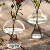 Glass Mushroom Vase Clear Small Bud Flower Vase Cute Mushroom Propagation Stations for Home Room Kitchen Office Windowsill Decoration