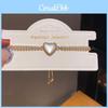 Fashion Heartshaped Cz Star Love Cat Eye Bracelet With Microset Copper For Womens Casual Wear