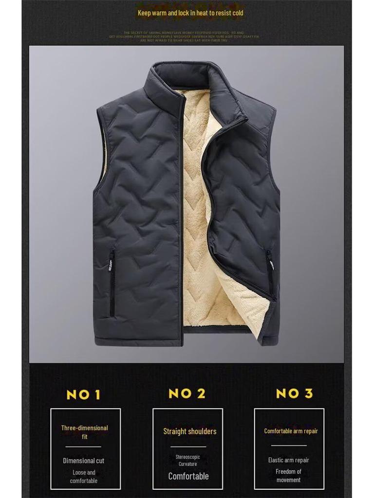 Trendige Herrenweste aus Baumwolle mit Samtfutter – warm und stylisch für Herbst/Winter