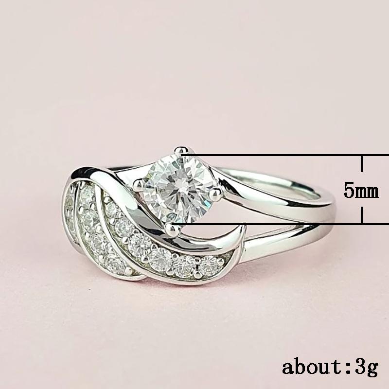 Fashion Street Shot Angel Wings Set Zircon Ring, Creative Internet Celebrity Jewelry