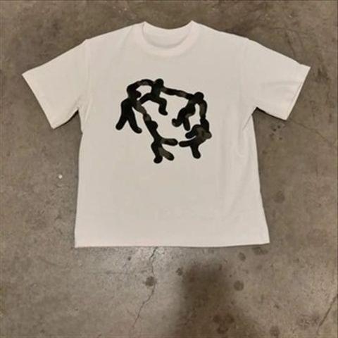 European and American Mens Tshirts in 2026 Summer New Style  Gothic Style Cartoon Pattern Printed Roundneck Shortsleeved M