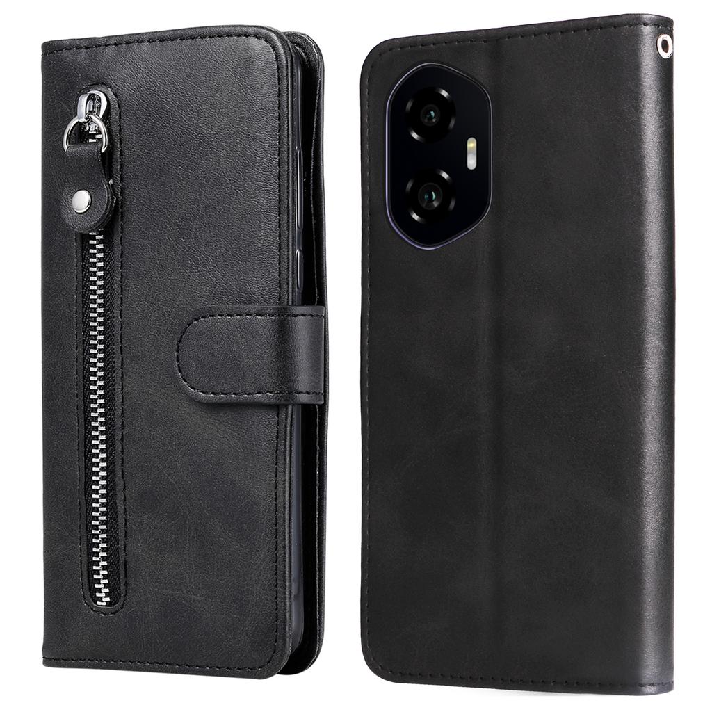 For Honor 300 Case Zipper Wallet Calf Texture PU Leather Phone Cover