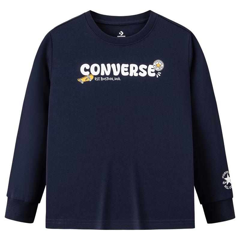 Converse Kids' Pure Cotton Double-Sided Print Long Sleeve T-shirt