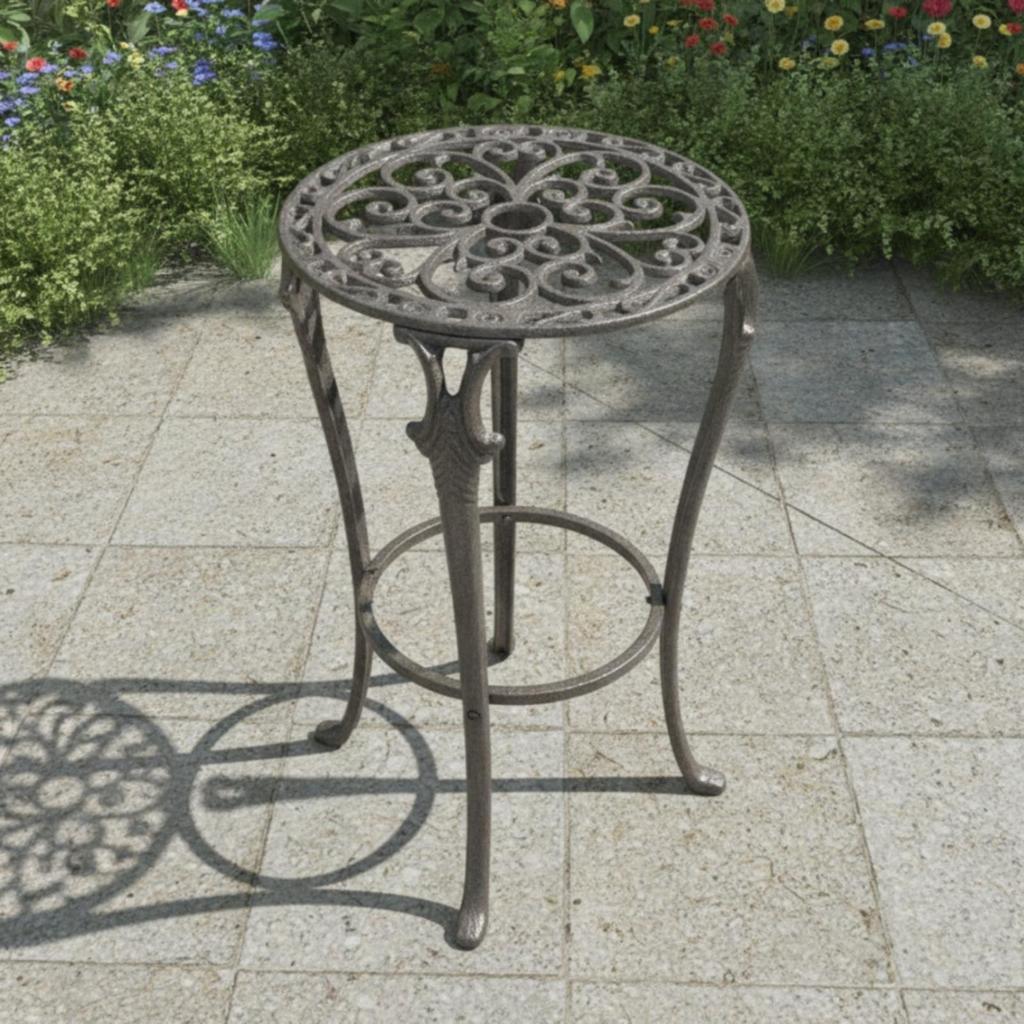 Iron Plant Stand Openwork Design Ornamental Potted Floor-Standing