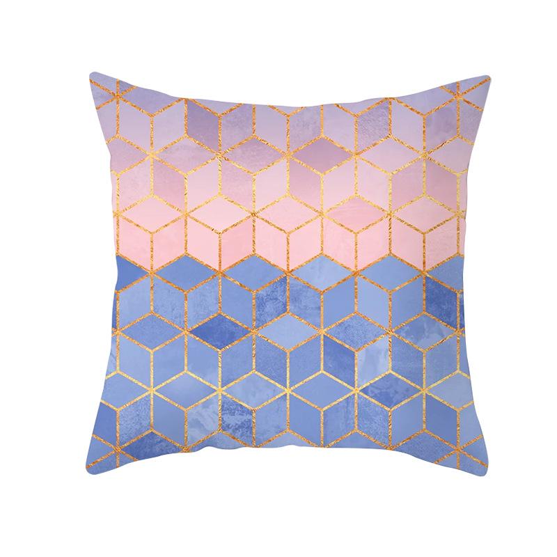 Geometric Sofa Pillow Cover Peach Skin Creative Home Office Cushion Cover Car Cushion