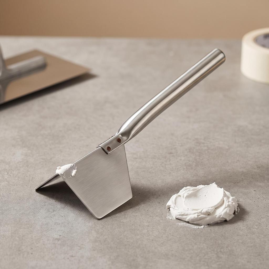 Corner Finishing Tool with Hanging Loop | Stainless Steel Build, Smooth Metal Handle, for Home
