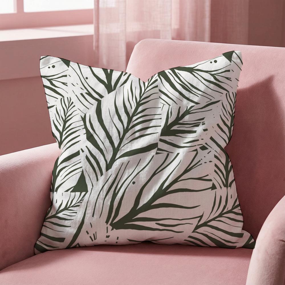 Leaf Cushion Cover MultiScene Pillow Cover for Home Car Reversible Soft Durable for Daily Use