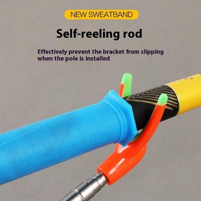 Fishing Rod Cover Anti-Slip Soft Grip Universal Fishing Rod Sleeve Shock Absorption Elastic Rod Handle Protector Fishing Gear