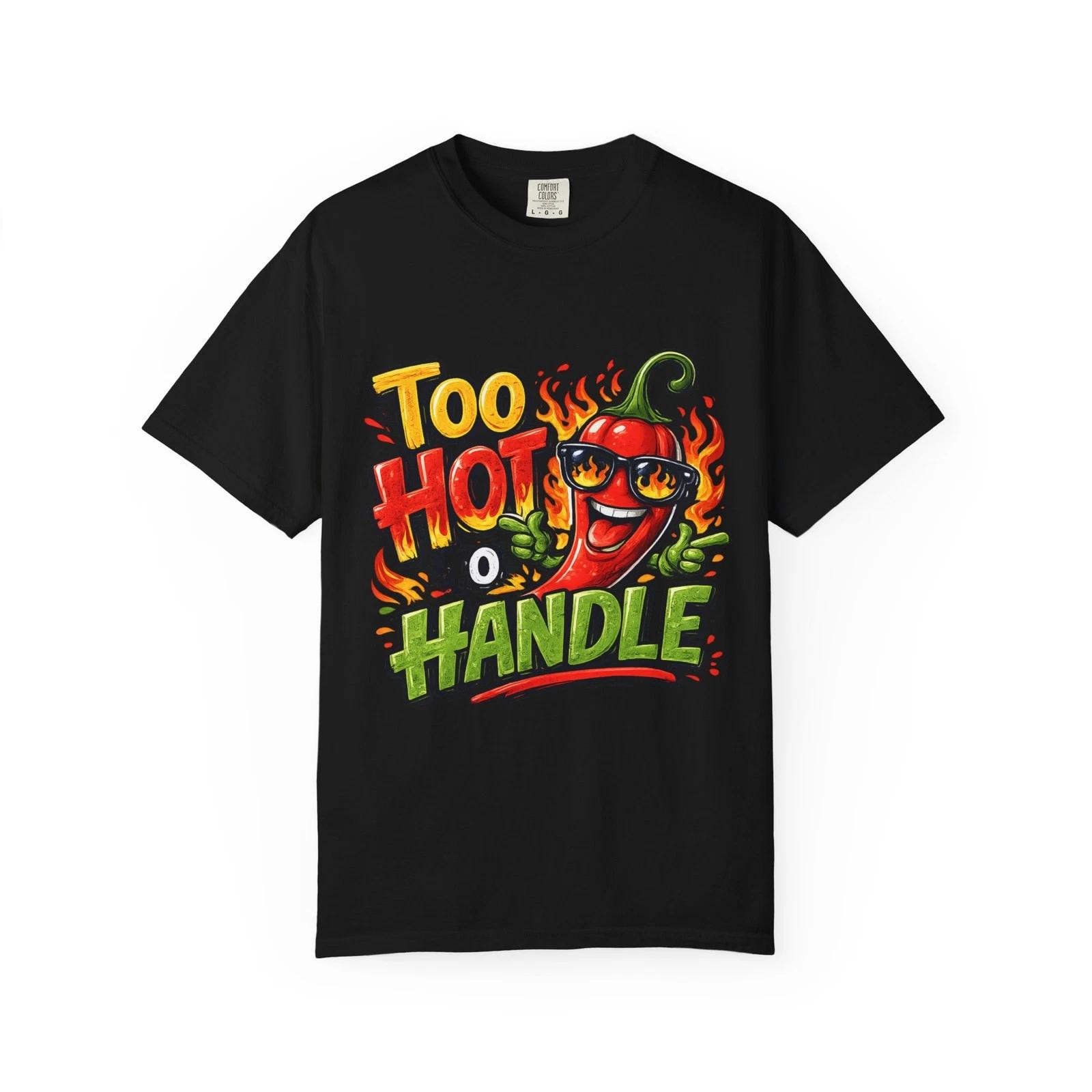 Too Hot to Handle pepper graphic T-shirt | spicy chili design M