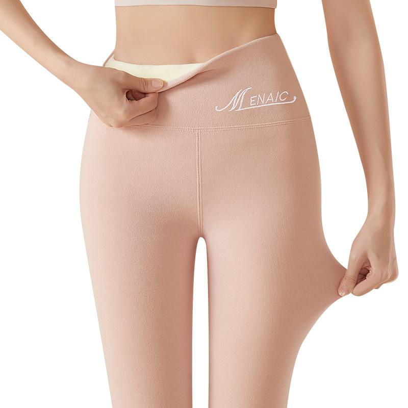 

DIMANAF 2024 Leggings Women Elastic Waist Autumn Winter Warm Thicken Pink One Size рожевий