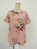 Available: Spring/Summer 2026 Women's Casual Chiffon Short Sleeve Round Neck Printed Top - 7 Colors, 6 Sizes