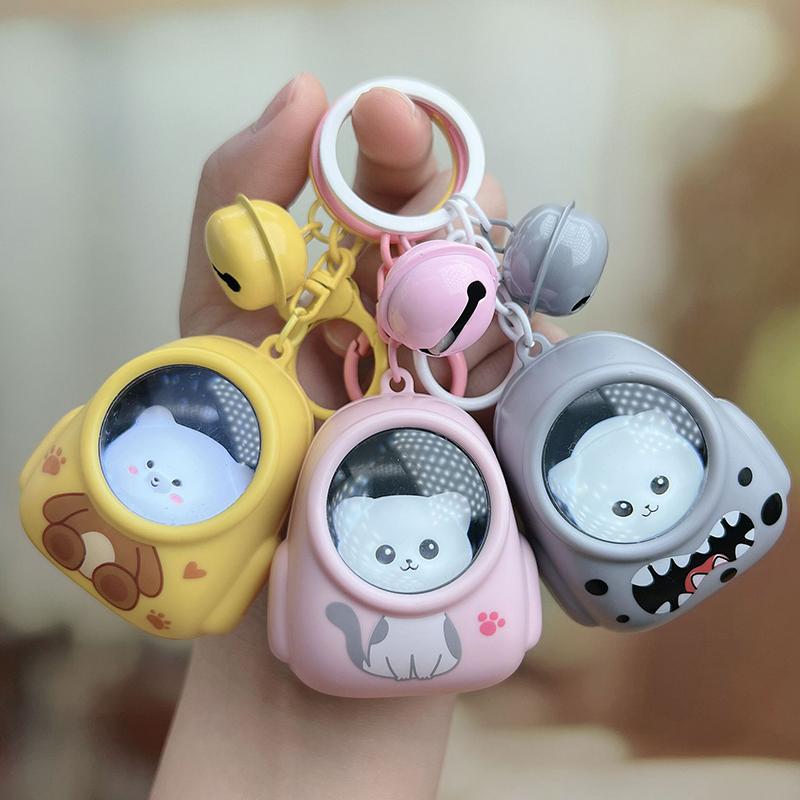 Tegneserie Stjernefylt Astronaut Capybara Nattlys Nøkkelring Kjærestelys Lysende Bjørn Nøkkelring Pakke Anheng Små Gaver Veske Hengende