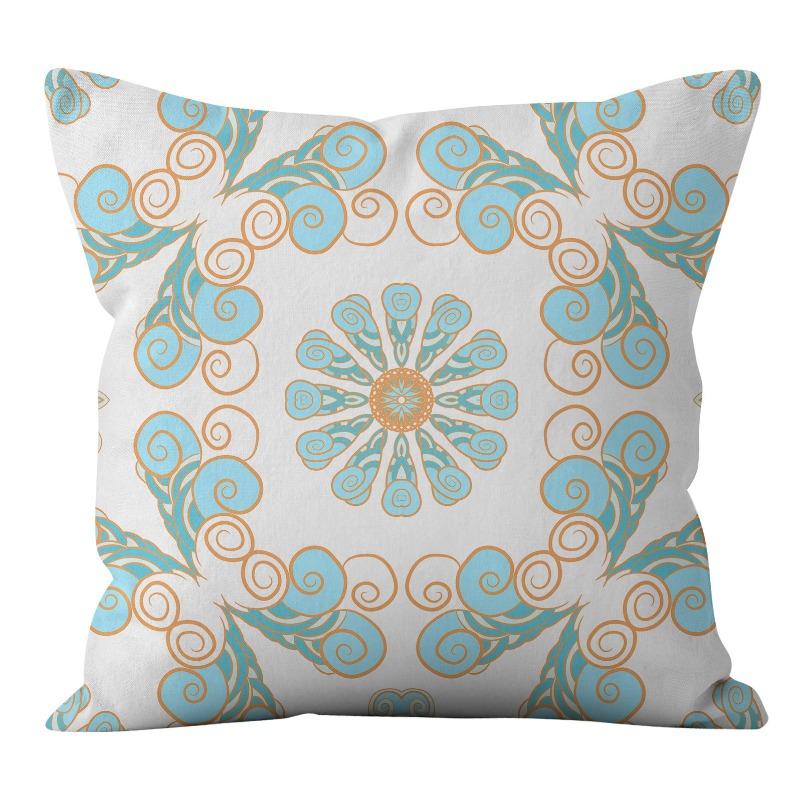 New American Patterned Geometric Linen Pillowcase Home Sofa Pillowcase
