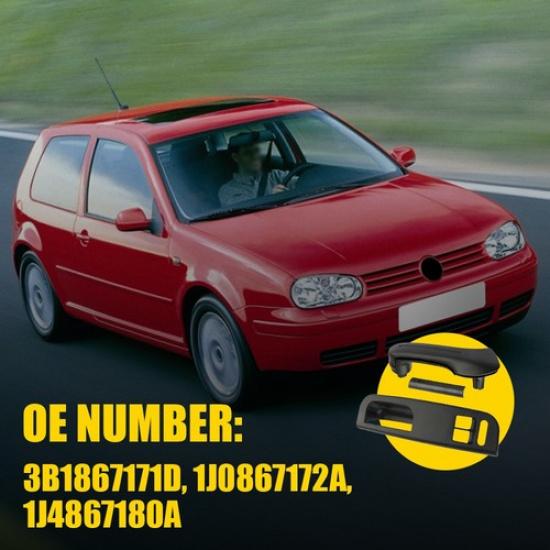 For VW Golf MK4 2Drs Front Left Window Switch Bezel&Door Pull Handle Trim Cover