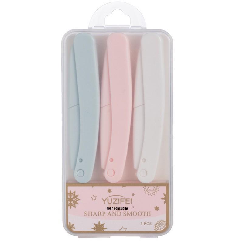 Beginner's Folding Eyebrow Razor Set with Protective Net and Anti-Scratch Safety Design